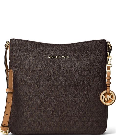 michael kors jet set signature large crossbody bag brown|Michael Kors jet set item.